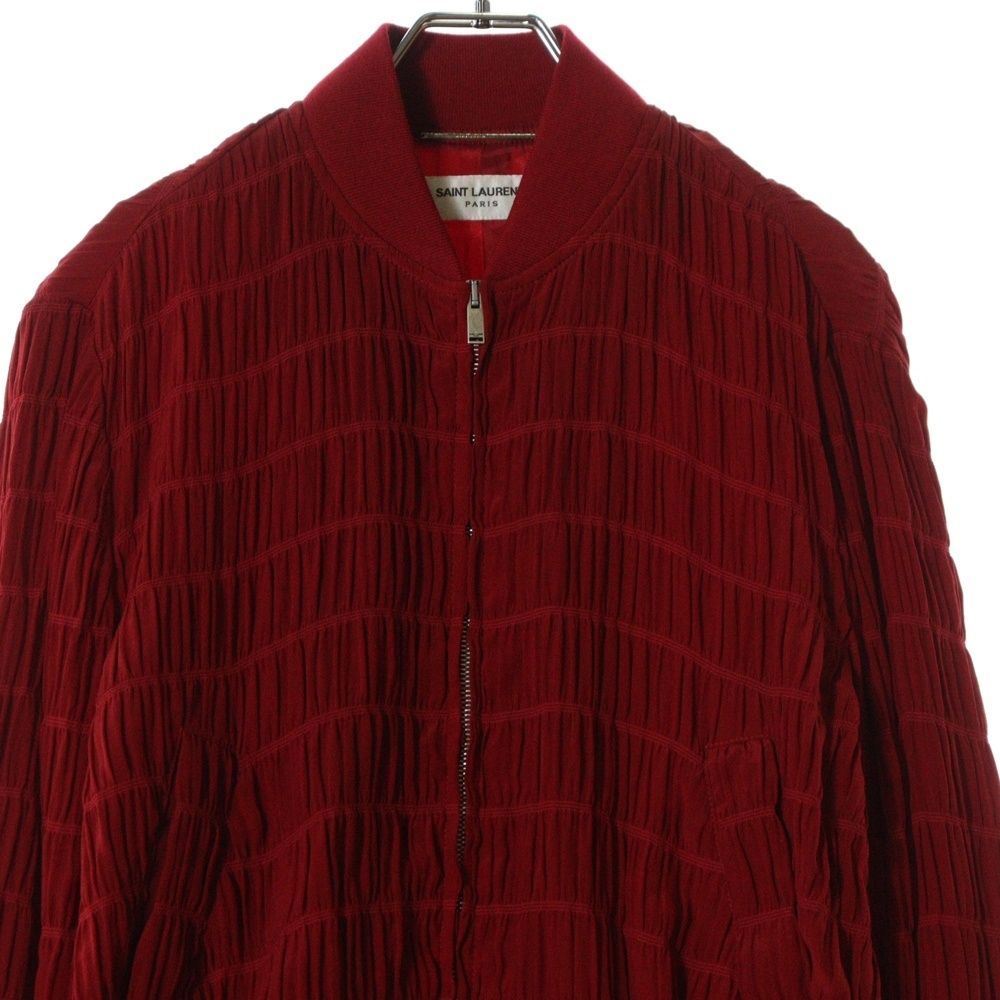 SAINT LAURENT PARIS ウールシルクジャケット レッド Saint Laurent Paris 2018 Red Varsity Teddy Jacket | eBay