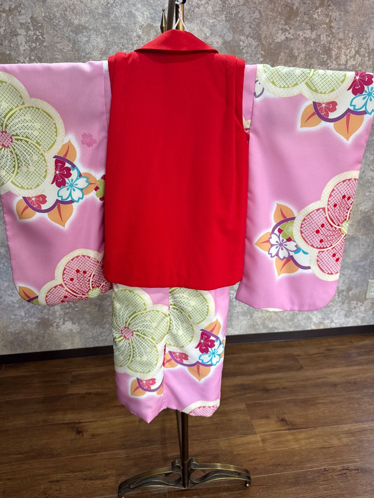 七五三 KAGURA 3歳 被布セット カグラ エンジ 七五三 3歳 着物 フル