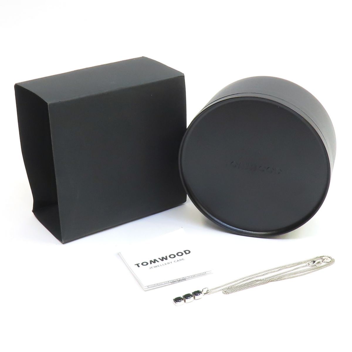 未使用■トムウッド　クッションペンダント　ブラックオニキス　ネックレス　シルバー TOMWOOD トムウッド Cushion Pendant Onyx-21.5 クッション