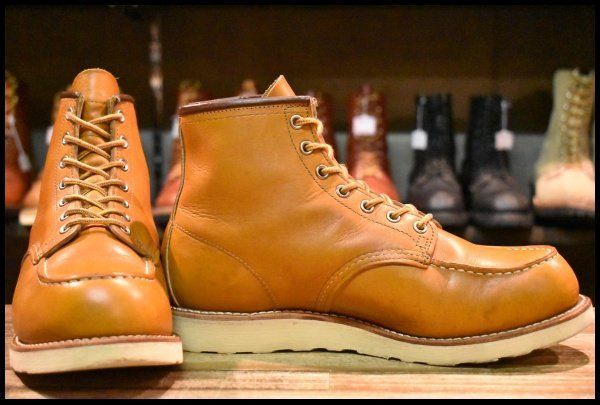 8.5EE 15年 レッドウィング 9875 アイリッシュセッター ゴールドラセット モックトゥ 編み上げ ブーツ redwing HOPESMORE FJ194