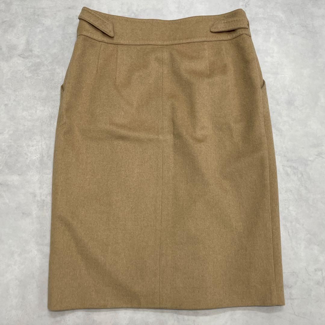MaxMara マックスマーラ スカート キャメル キャメルヘア イタリア製 ベルト 大きいサイズ 42