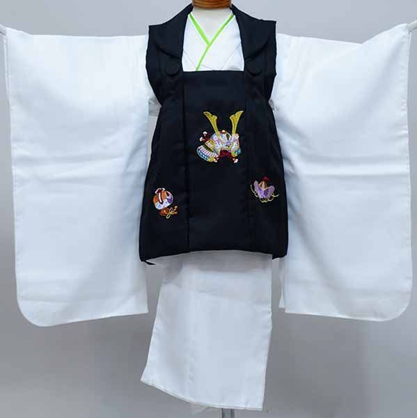 七五三 三歳 男児 被布着物フルセット 刺繍小紋柄 祝着 NO37895 七五三 三歳 男児 被布着物フルセット 刺繍小紋柄 祝着 三才 3歳