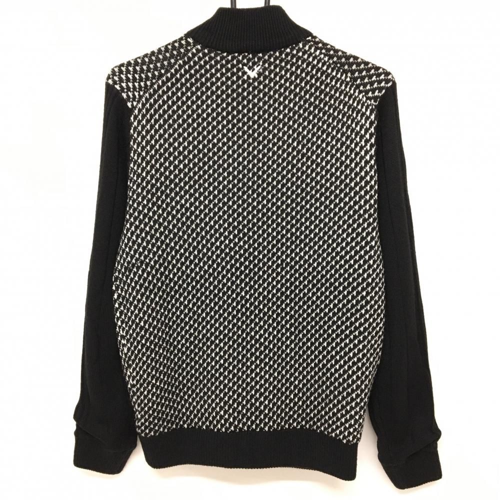 CallawayジップアップニットジャケットM Callaway ジップアップニットジャケット M 黒白 【公式通販】