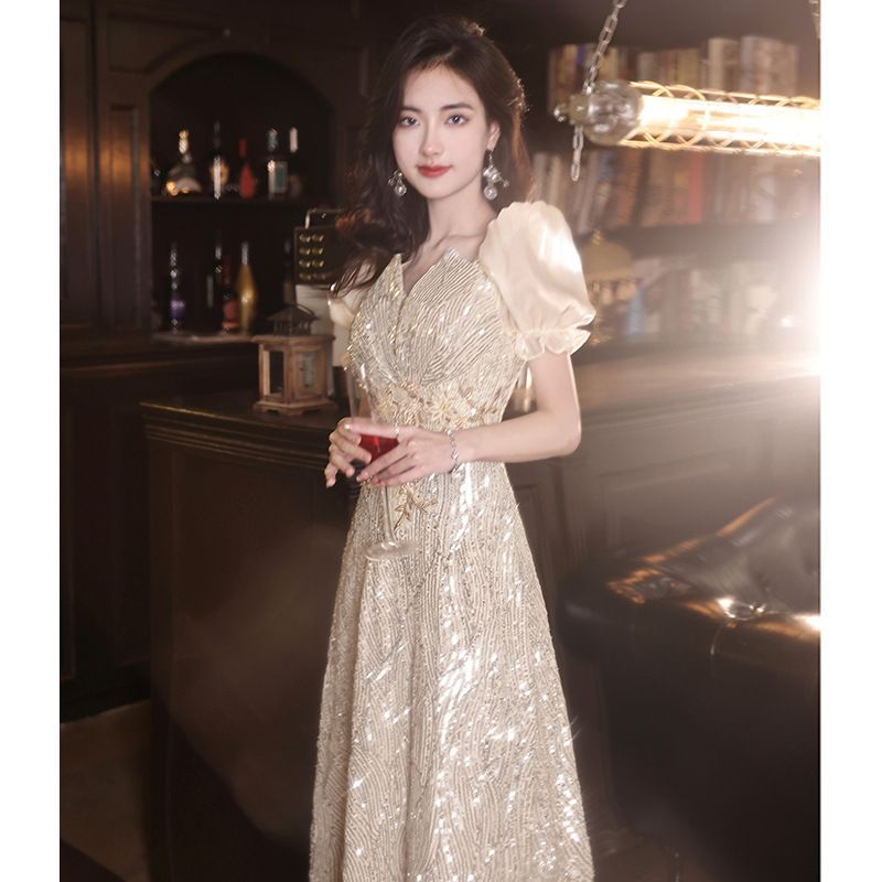 レディースエレガントドレス イブニングドレス パーティードレス ウェディングドレス 結婚式 披露宴 演奏会 フラワードレス キラキラ