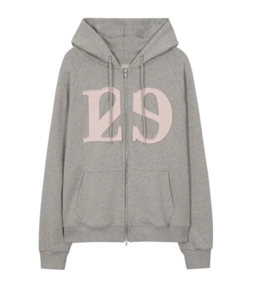 ILLIGO イリゴ 129 LOGO PATCH HOODIE ZIP-UP トップス ファスナー パーカー スウェット 2色 フーディ