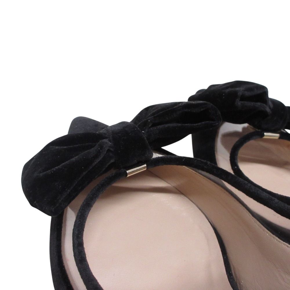 良品 Valentino Garavani ヴァレンティノガラヴァーニ リボン ベロア  