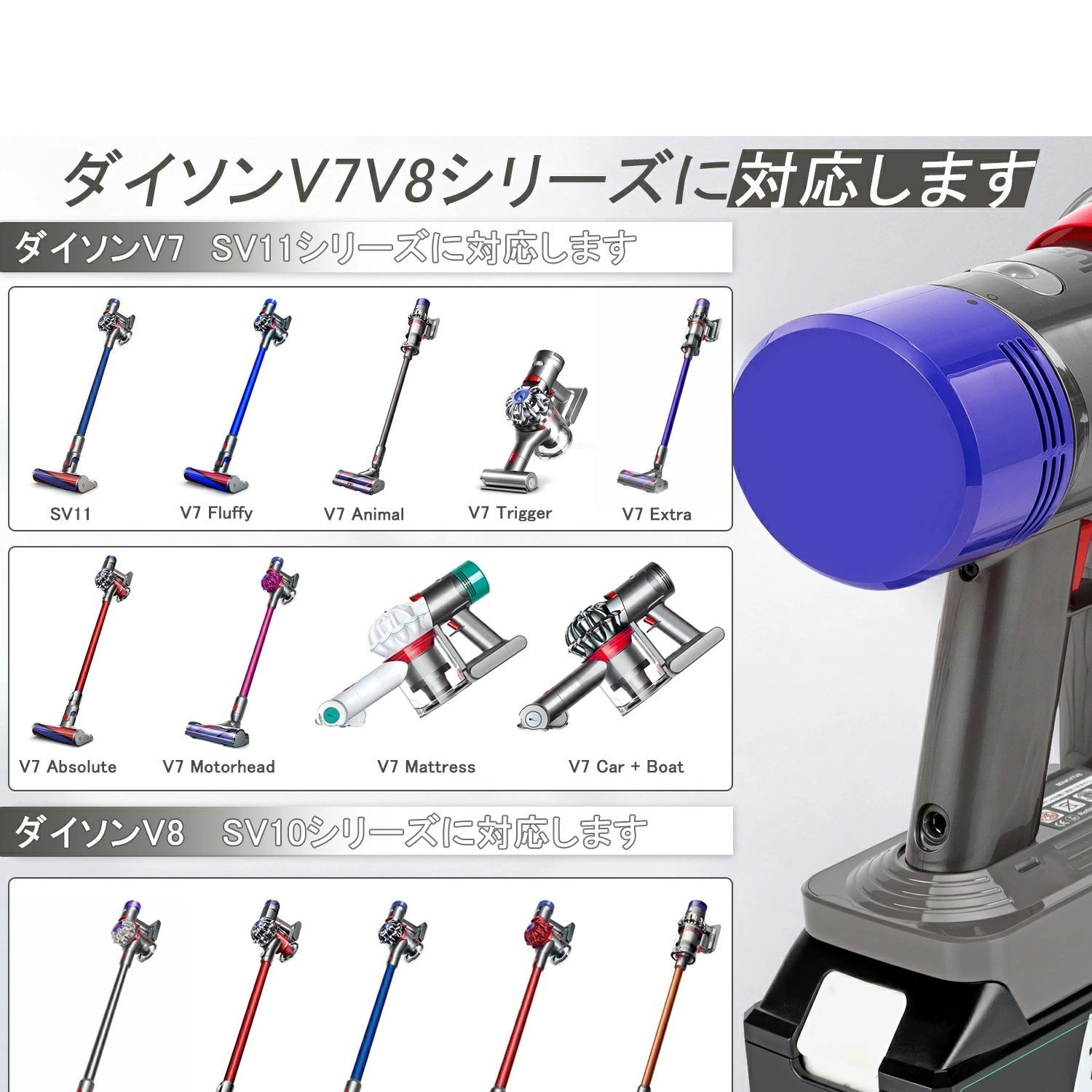 新発売】ダイソン Dyson V7 V8 アダプター マキタ 18V
