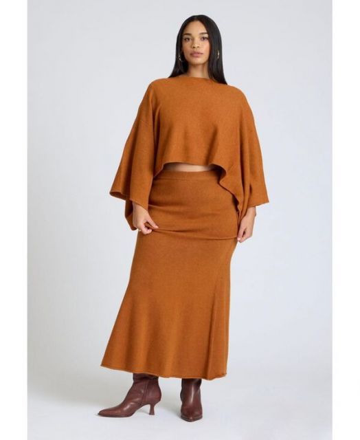 エロクイ レディース スカート ボトムス Women s Sweater Maxi Skirt Gingersnap