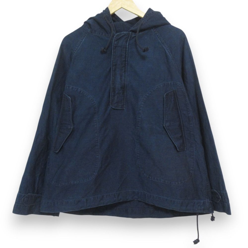 未使用 45R フォーティファイブアール 藍納戸麦サテンの908フーディ