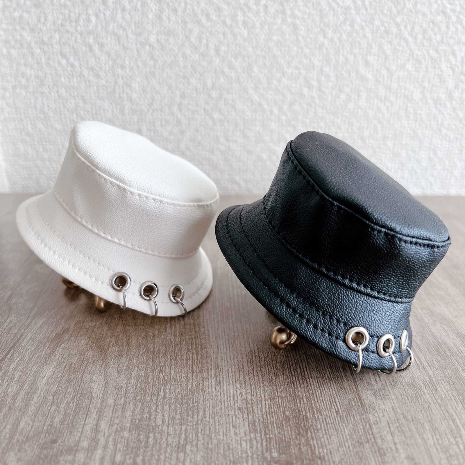 10cm ぬいぐるみ用 3連リング付き バケットハット バケハ 帽子