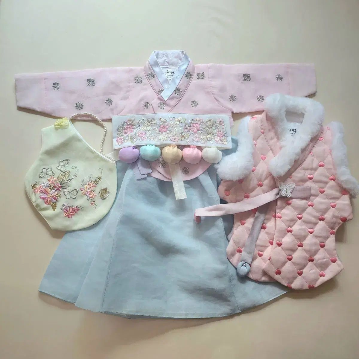 赤ちゃん ストーン韓服 セット 1 ホー