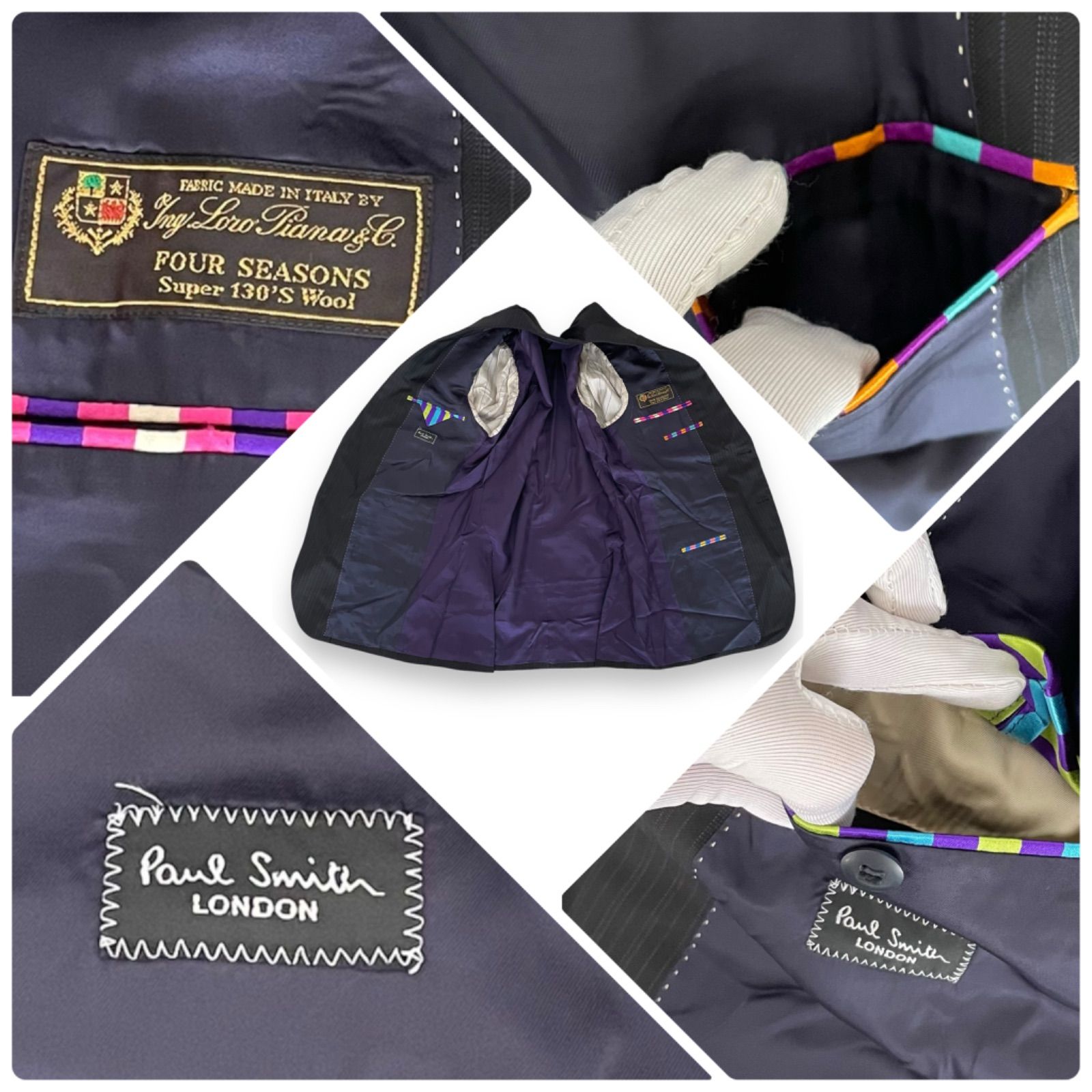 Paul Smith LONDON ポールスミス ロロピアーナ SUPER130`sウール 