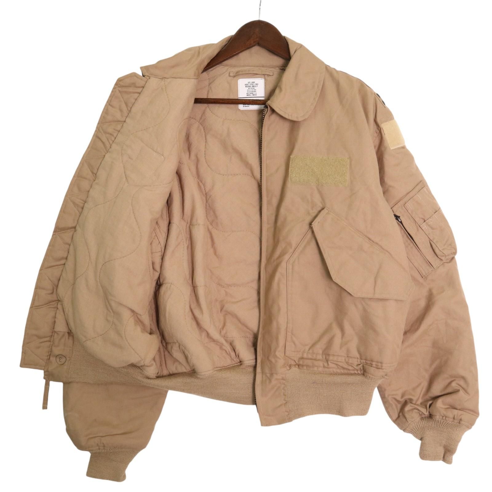 米軍実物 U.S.AIRFORCE CWU-45/P フライトジャケット ミリタリー タン 
