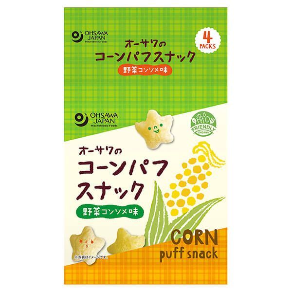 オーサワのコーンパフスナック 野菜コンソメ味 28g(7g×4P）