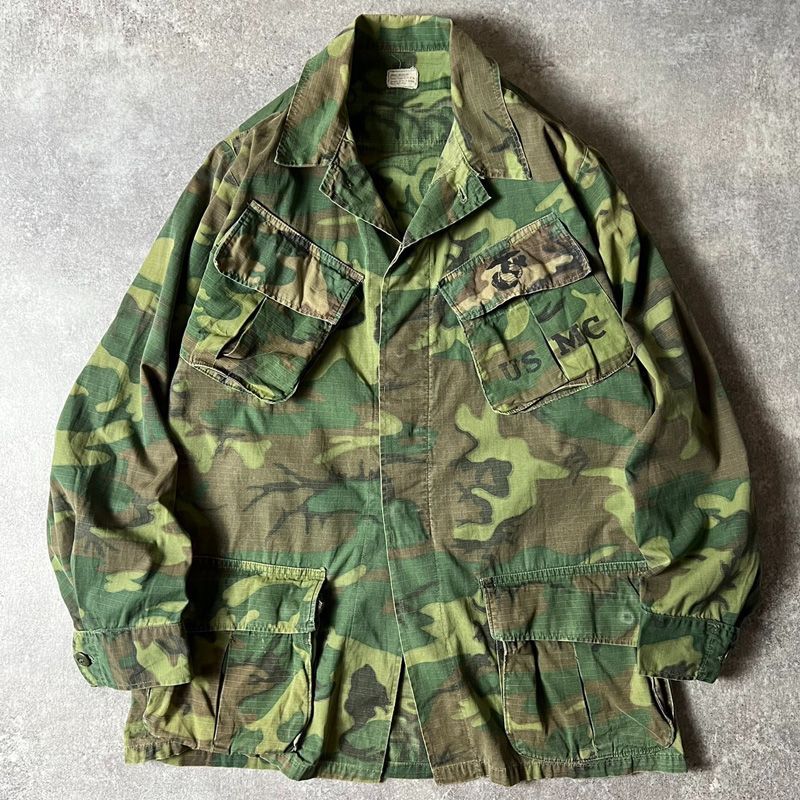 60s 米軍 USMC ERDL グリーンリーフカモ ジャングルファティーグ
