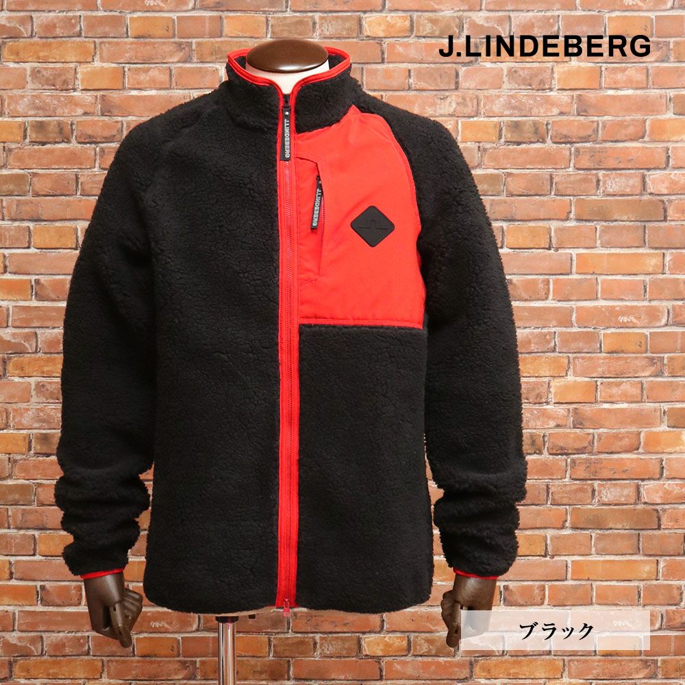 秋冬|J.LINDEBERG|50 XL サイズ|ボア ジャケット 071-59013 ブルゾン ミドラー ゴルフウェア アウトドア メンズ 紳士 ジェイリンドバーグ |黒|ブラック|mc169|
