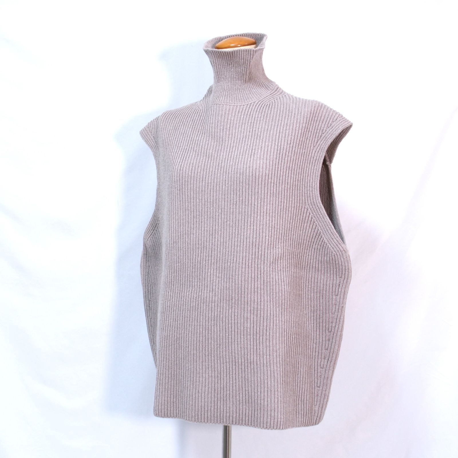 オーラリー AURALEE ハイネック ニット ベスト ノースリ グレー  