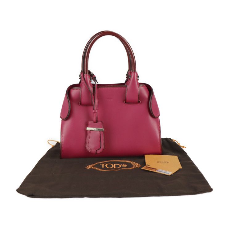 TOD'S トッズ ハンドバッグ レザー ボルドークレール系 ワイン系