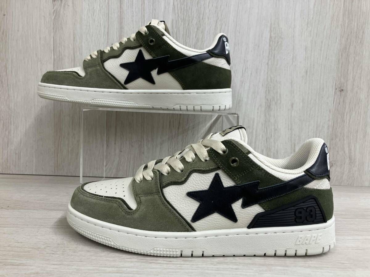 A BATHING APE スニーカー OZX SH MX91009 KHU8.5 26.5cm カーキ