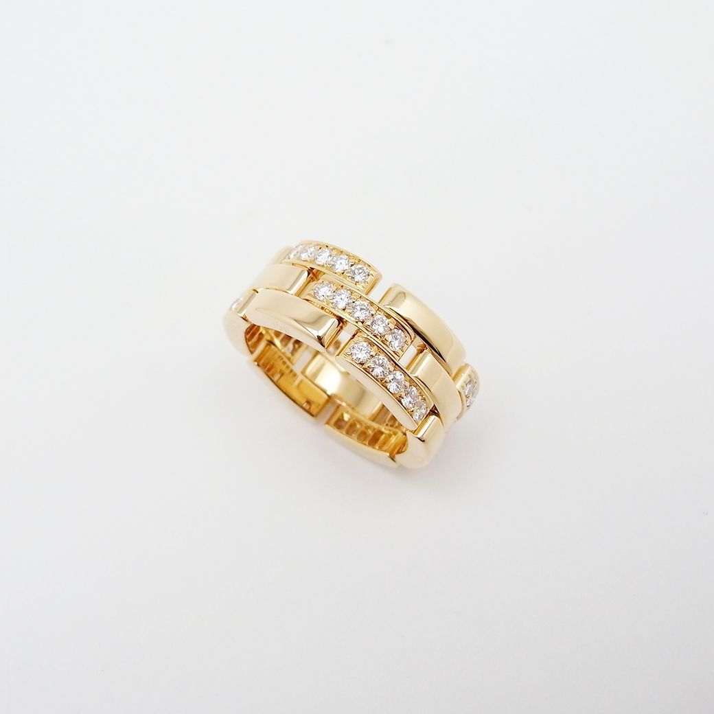 カルティエ マイヨンパンテール リング ハーフ ダイヤモンド #52