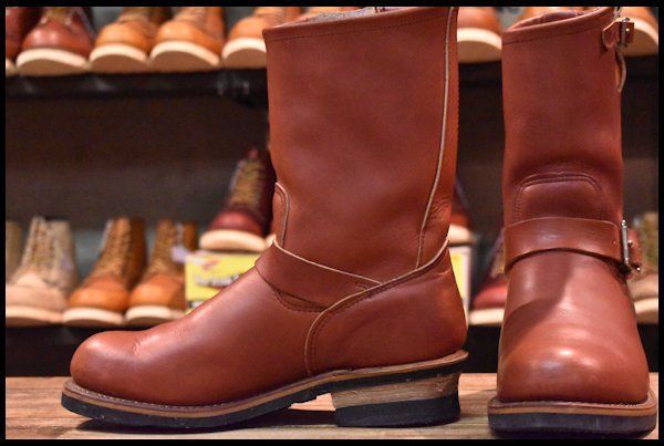 【8.5D 良品 旧シルエット 06年】レッドウィング 8271 エンジニア 赤茶 オロラセット スチールトゥ ブーツ redwing HOPESMORE【EC314】