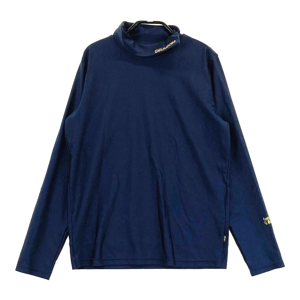 サイズ：3 DANCE WITH DRAGON ダンスウィズドラゴン  ショート インナーTシャツ  ネイビー系 [240101418174] ゴルフウェア レディース ストスト サイズ：3 DANCE WITH DRAGON ダンスウィズドラゴン 襟付 長袖T