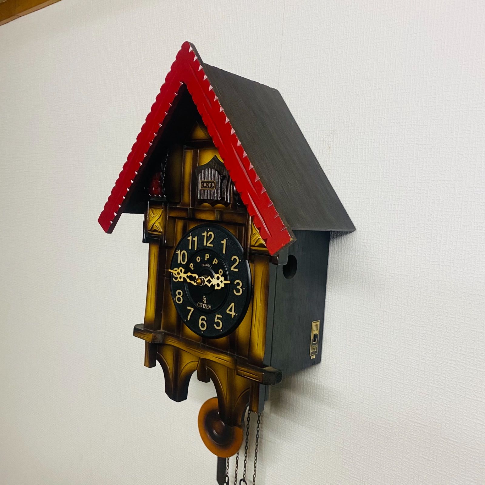 昭和アンティーク 飾り オブジェ ◉シチズン 鳩時計 ◉木製チェア 一点