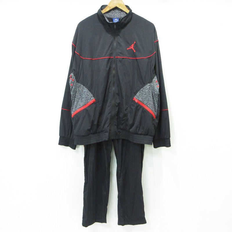 三重本店 JORDAN ジョーダン AJ3 WOVEN VAULT JACKET ウーブンヴォルトジャケット ロゴ刺繍ナイロンジャケット パンツ セットアップ 897410-010 897493-010 ブラック サイズ L 95