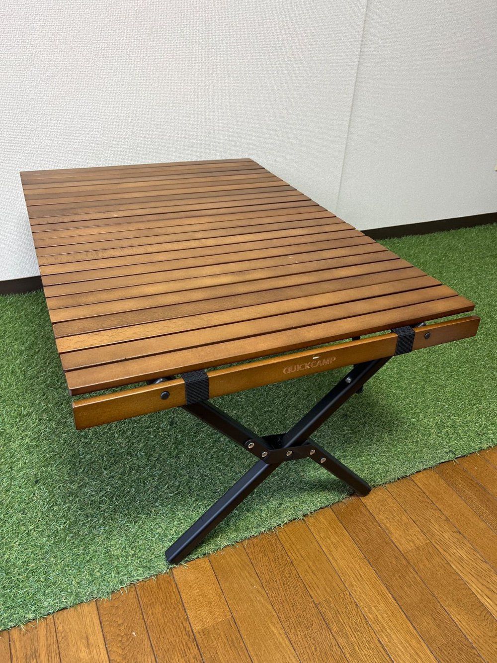 折りたたみ ウッドロールテーブル 90×60cm QC-WTX90 クイックキャンプ