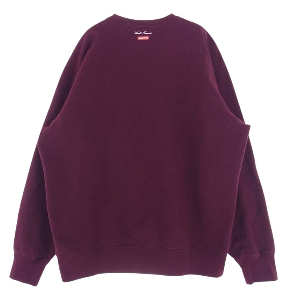 Supreme シュプリーム スウェット 20AW Aerial Crewneck エアリアル クルーネック スウェット ワインレッド系 L【中古】  - メルカリ