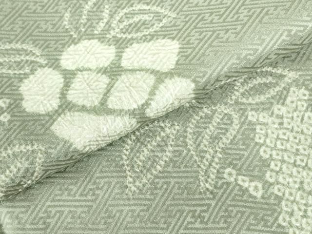 平和屋着物○訪問着 絞り 笹竹花文 正絹 逸品 DAAX1245op 50代 レディース