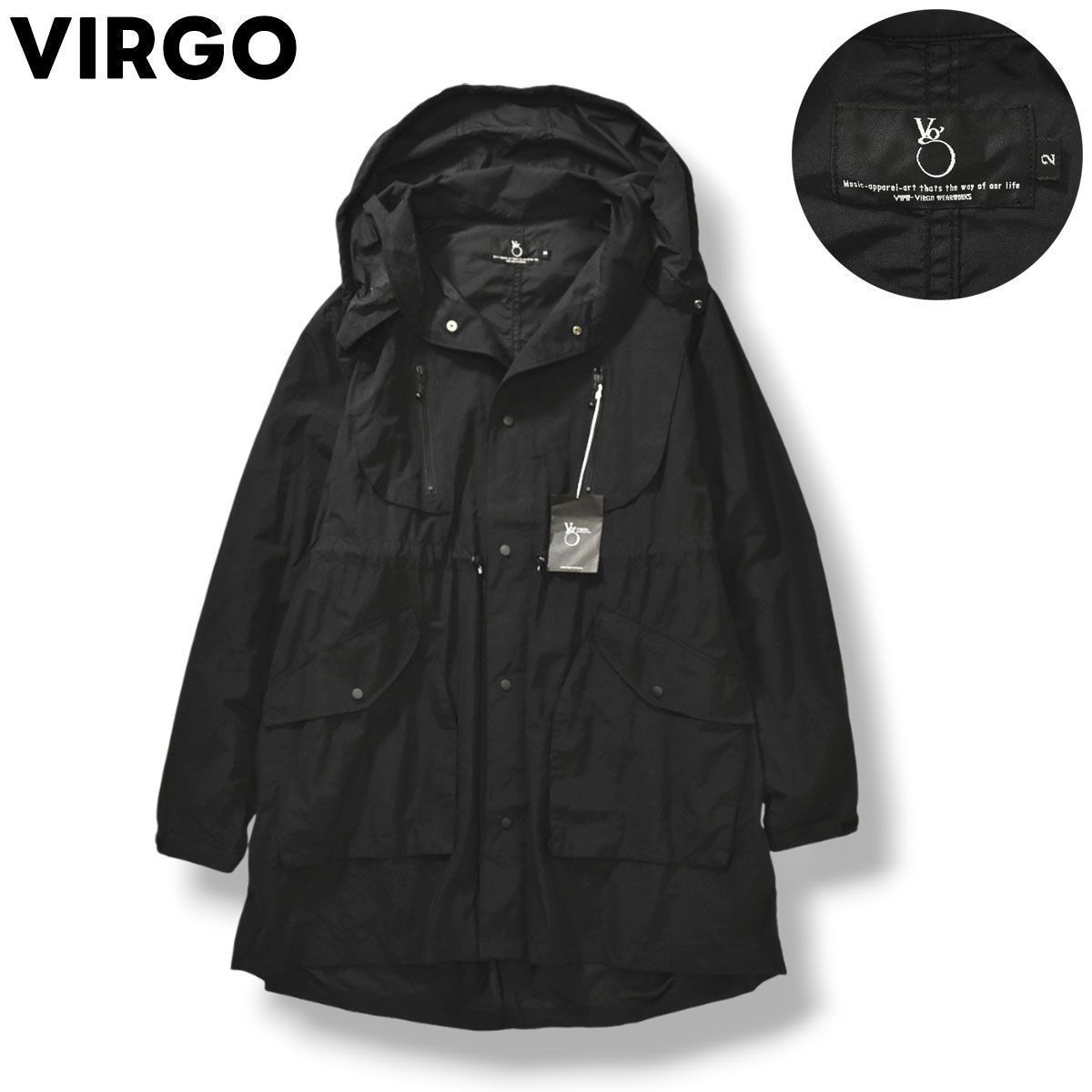 未使用】 【タグ付き】 ヴァルゴ VIRGO WATER REPELLENT MILITARY COAT ミリタリー モッズ コート 2 ブラック  メンズ VG－JKT－186 - メルカリ