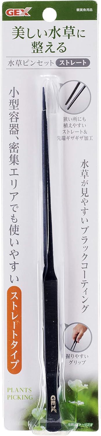 同梱不可 24個セット ジェックス ジェックス水草ピンセットストレート黒