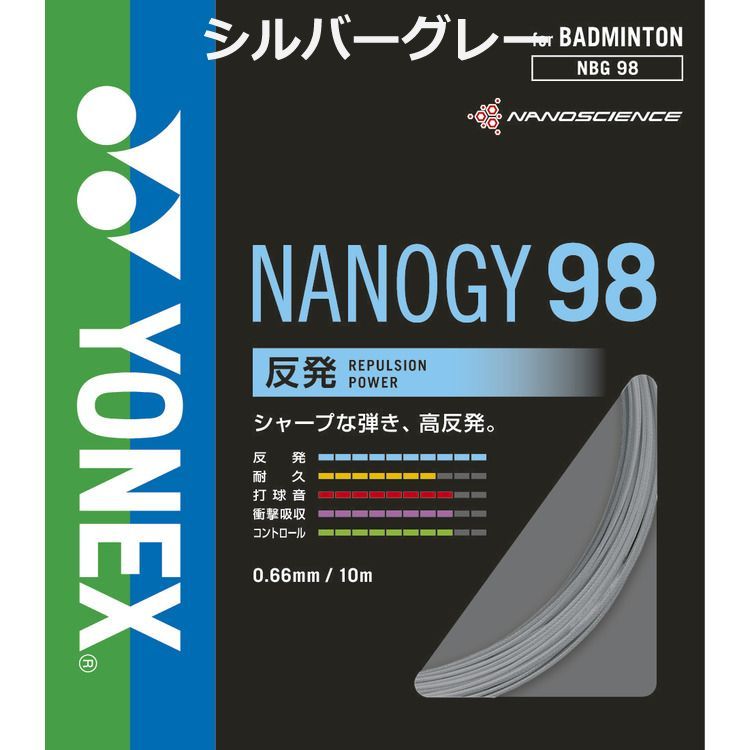 YONEX ヨネックス バドミントンガット ナノジー98 NBG98 - メルカリ