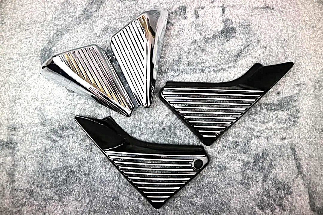 ゼファーΧ アルフィン&エアクリカバー メッキ ブラック アルフィン サイドカバーZR400C ZR400Gゼファー400 エアクリーナーカバー