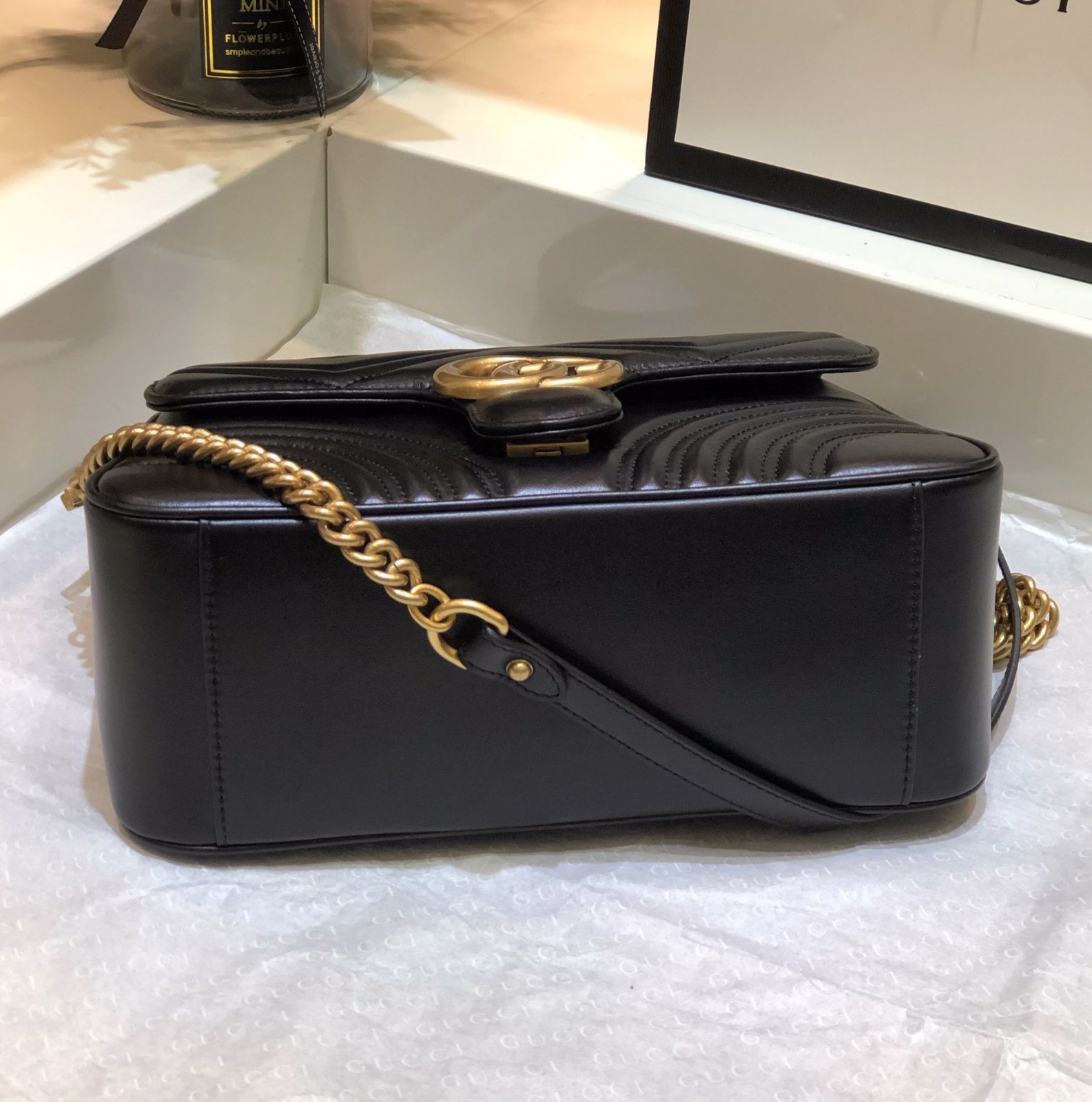 新品 未使用 グッチGUCCI MARMONT 2.0GGマーモント キルティング ミニバッグ