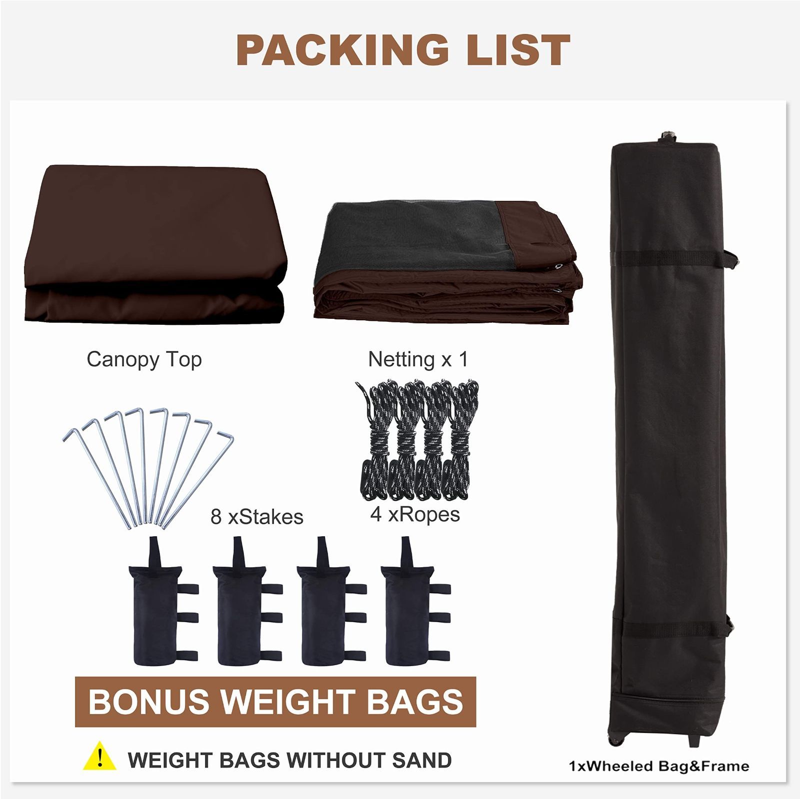 マスターキャノピー MASTERCANOPY ワンタッチタープテント メッシュ付き 虫除け対策 3段階調節 UVカット 耐水 スチール キャンプ アウトドア 簡単取り付け 網ネット 蚊帳 2.5x2.5 ブラウン OLIVEOS_COM_TR