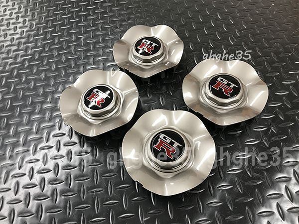日産 純正 BNR34 GT-R GTR センター キャップ 4枚 セット 検 gtr gt-r bnr 34 スカイライン ホイール タイヤ マフラー レストア サイド T355