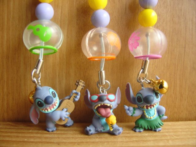 ♯Eta04Bzディズニースティッチちりりんストラップ全6種