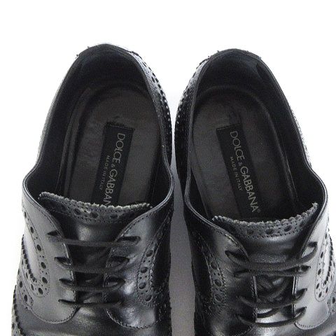 DOLCE&GABBANA ウィングチップ レザーシューズ ブラック ドルチェ&ガッバーナ ドルガバ DOLCE&GABBANA ビジネス シューズ