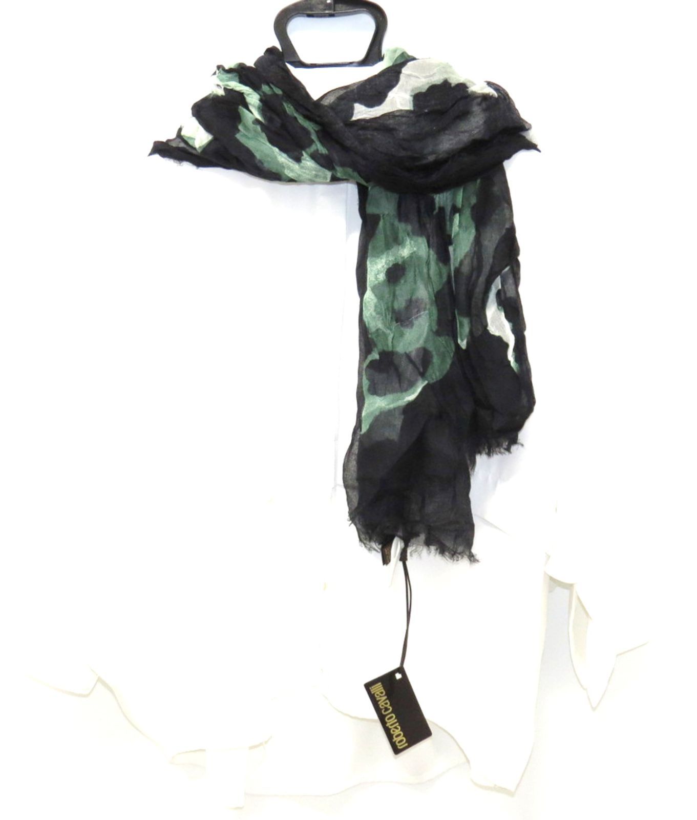 クラスロベルトカヴァリ　ウールカシミヤ　ファー　ストール クラスロベルトカヴァリ ウールカシミヤ ファー ストール CLASS