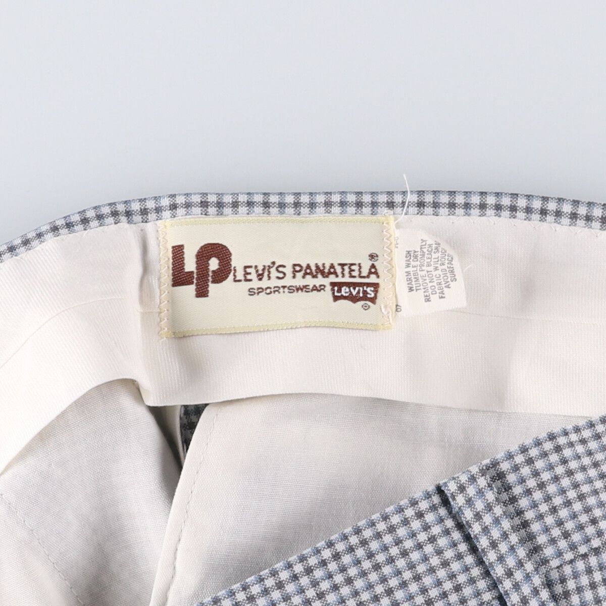 古着 80年代 リーバイス Levi s PANATELA パナテラ チェック柄 フ パンツ メンズw34相当 ヴィンテージ eaa586181 KIN-KAAI_COM