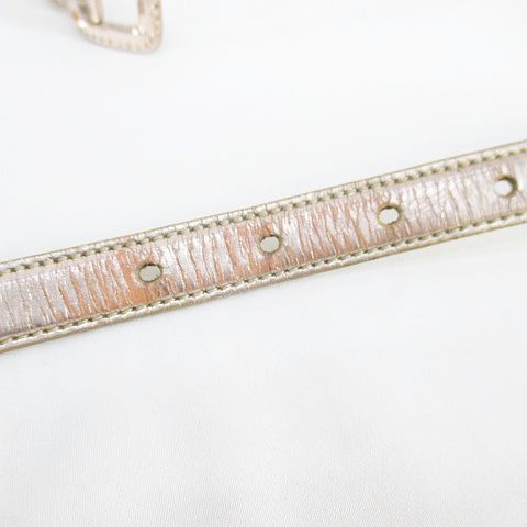 ミュウミュウ miumiu 細ベルト プレーンベルト ピンク系 ピン式