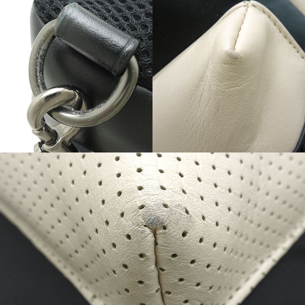 コーチ COACH F56877 ボディバッグ レザーxナイロン オフホワイト 