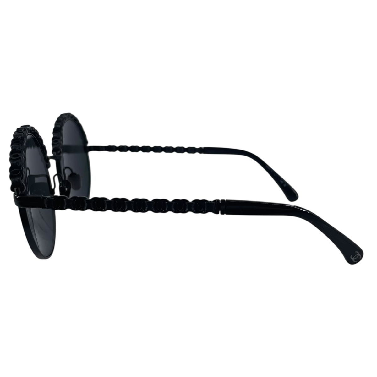 CHANEL シャネル サングラス 4265-Q ロゴ 編み込み ラウンドサングラス アイウェア 24032066 YM