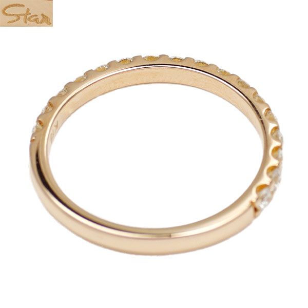 スタージュエリー K18PG ダイヤモンド リング 0.30ct ハーフエタニティ  