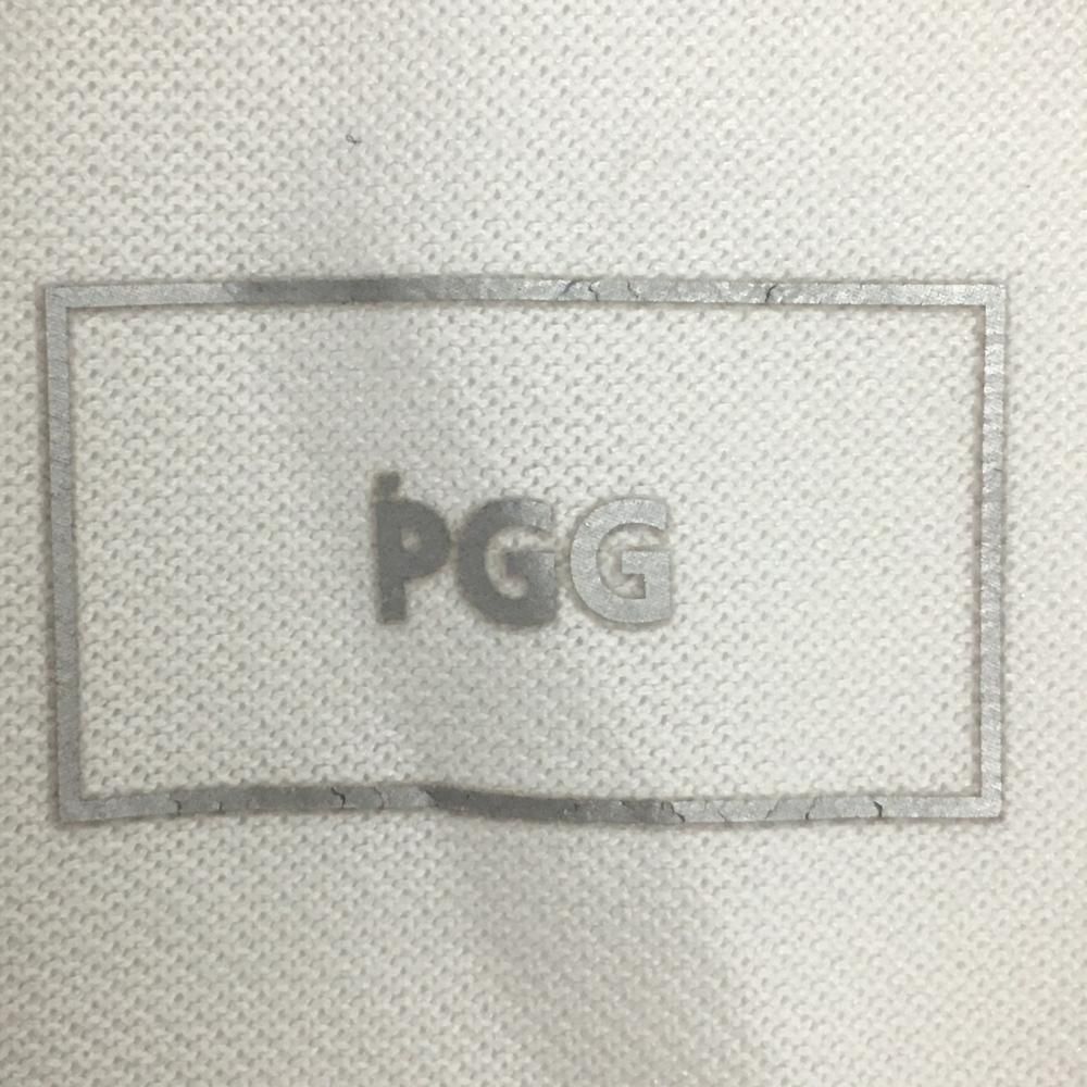 新品　PGG パーリーゲイツ　ポロシャツ　半袖　バックロゴ　ホワイト　サイズ6 PGG 【新品】PGGパーリーゲイツ 半袖ポロシャツ 白×ネイビー 総