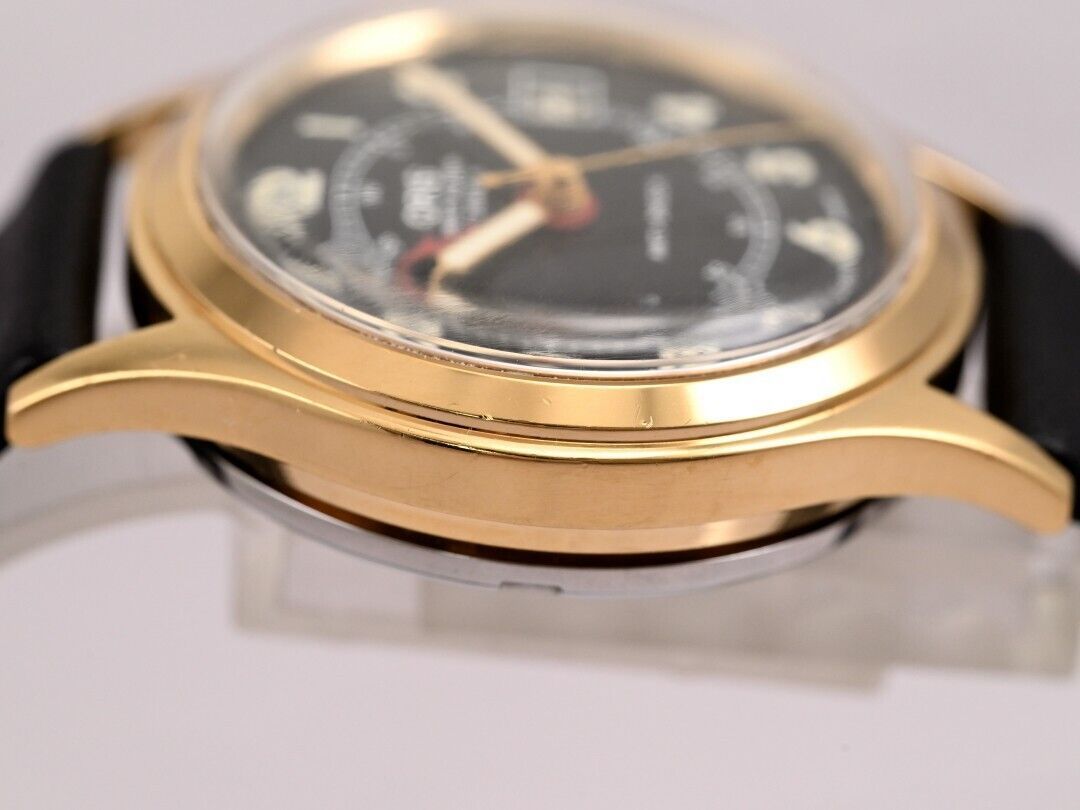 30351-180　稀少　オリス　ORIS　リストアラーム　17石　手巻き　デイト付き　420-7387　ベルト社外　尾錠純正　送料180円～同梱不可OH済み オリス 時計 アクイス デイト レリーフ 腕時計 Oris Aquis