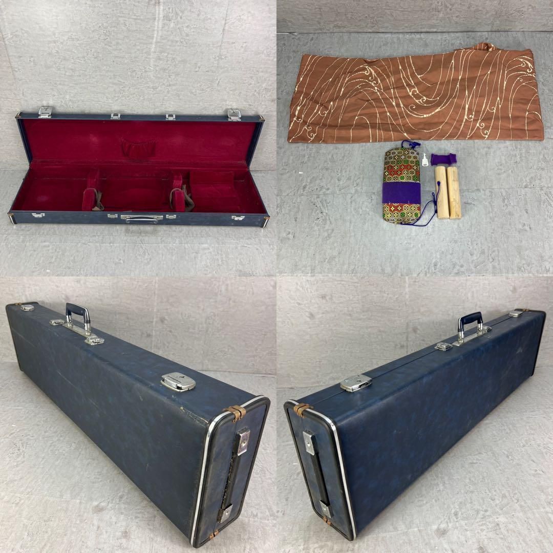 高級品 中棹地唄三味線 子持ち綾杉胴 紅木 金細 K9 金 東さわり