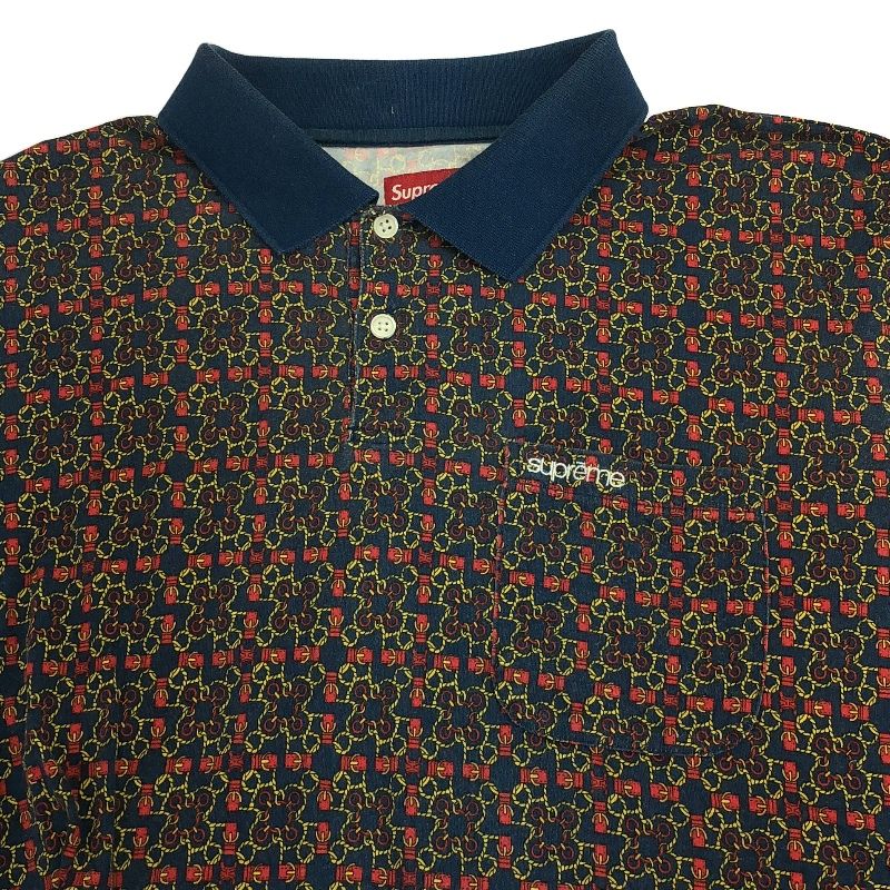 ま*お様 2018年 Supreme Bridle Print Polo XL超 中古】Supreme 18SS Bridle Print Polo サイズL マルチ